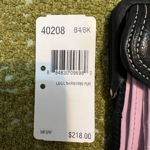 Coach wallet.Black lilac interior. 8 spots for cards 2 sections for bills.